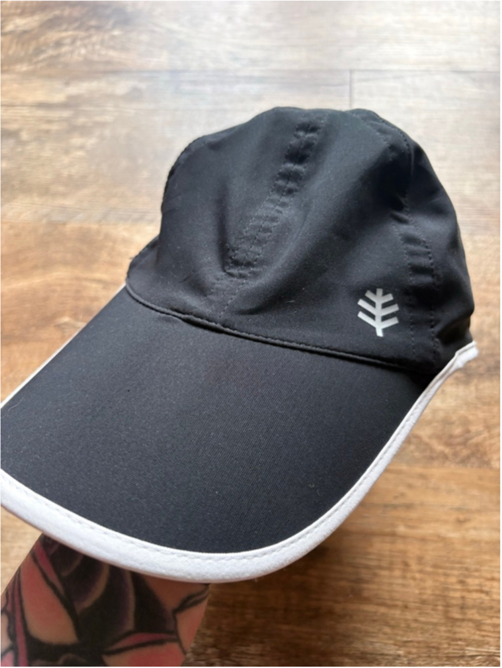 Coolibar Black Lenny Sport Cap S/M Sun Protection UPF 50+